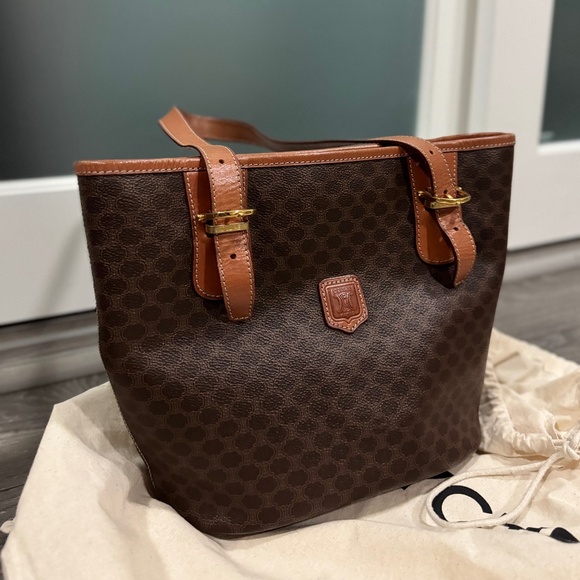 [VINTAGE] CELINE MACADAM TOTE BAG - Picture 1 of 9